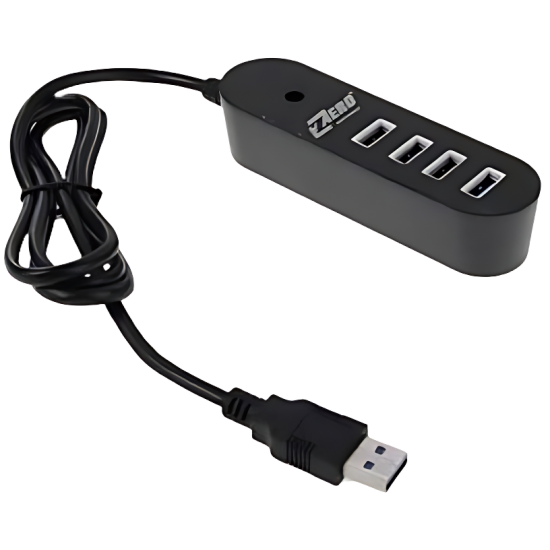 Hub 4 Port Zero Usb 2.0 ZR-203